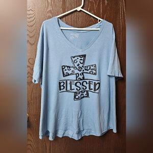 NWOT BLESSED CROSS shirt
